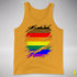 Philly LGBTQ Gay Pride Flag Ripped Reveal Premium Tank Top - Gold